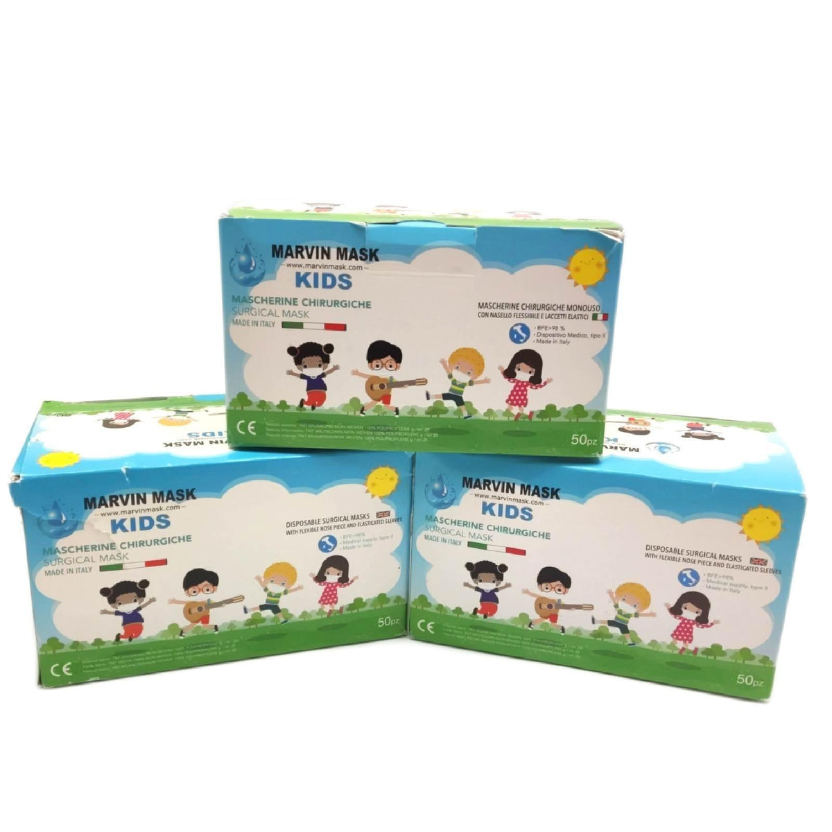 Marvin Kinder Schutzmaske Atemschutz Masken 25 Pack Kunden Retouren MHD 202