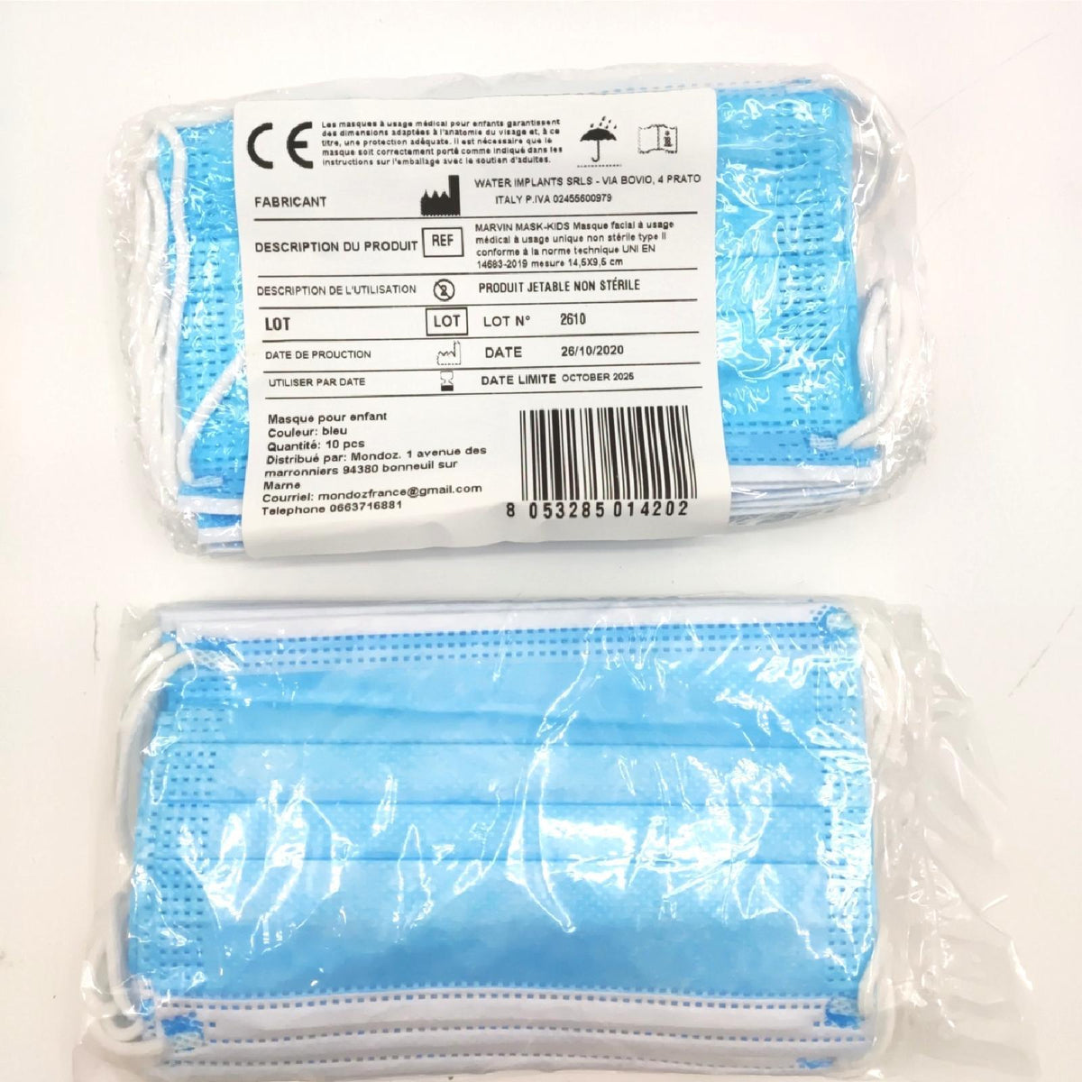 Marvin Kinder Schutzmaske Atemschutz Masken 25 Pack Kunden Retouren MHD 202