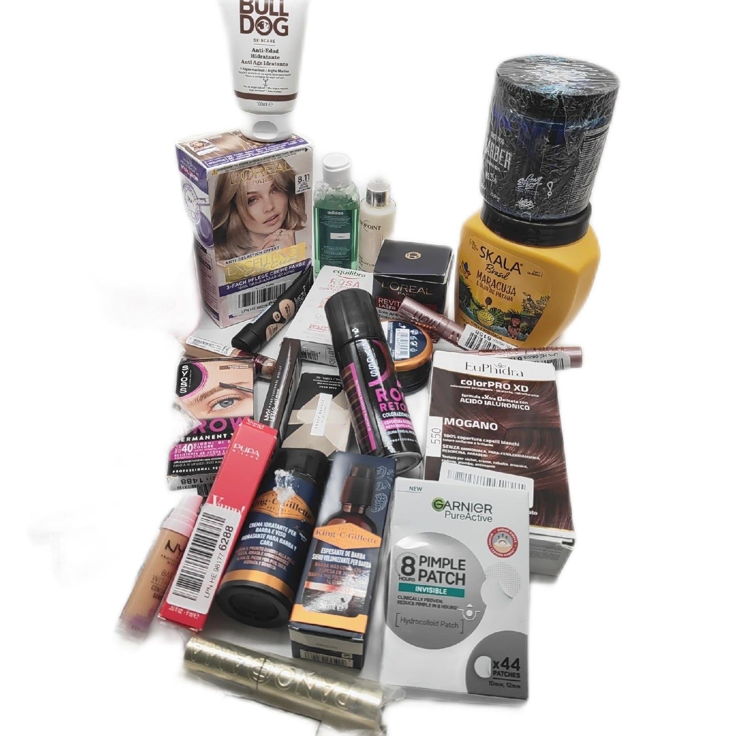 Drogerie Makeup Creme Kosmetik Haarpflege Loreal geöffnete Verpackung