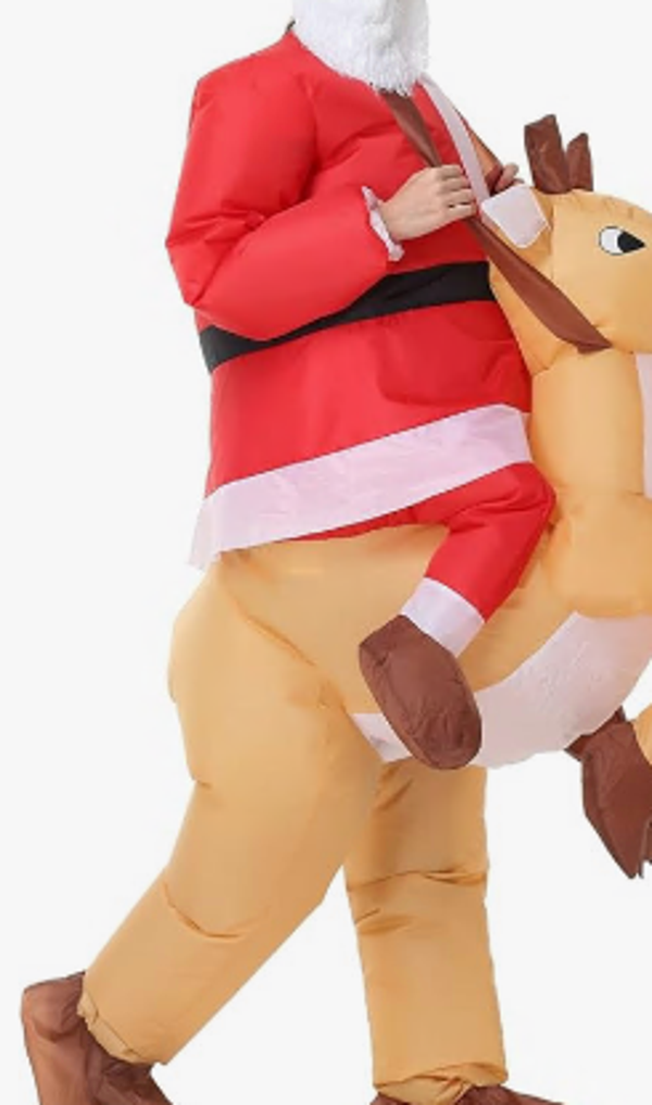 Arokibui Kostüm Party Zubehör Aufblasbares Rentier Kostüm Weihnachten Spaß Feier