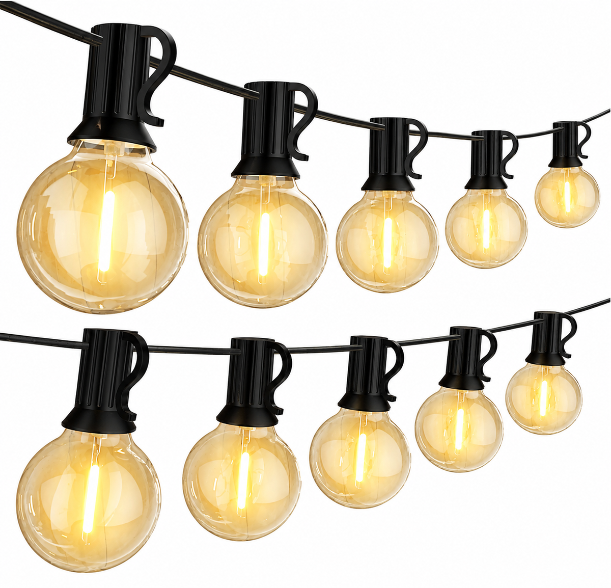GPATIO LED Lichterkette Außen 45M 75 plus 2 Warmweiß IP45 Wasserdicht Garten Terrasse Party