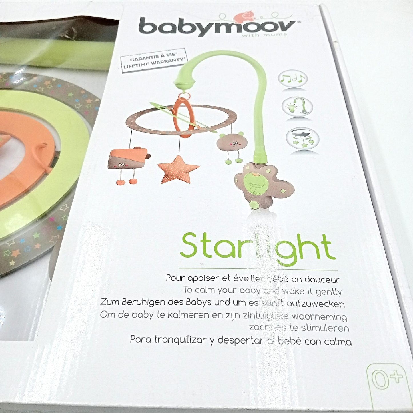 Babymoov Musikspielbogen Baby Spielzeug A033206 Mandelgrün Schlafhilfe Motorik