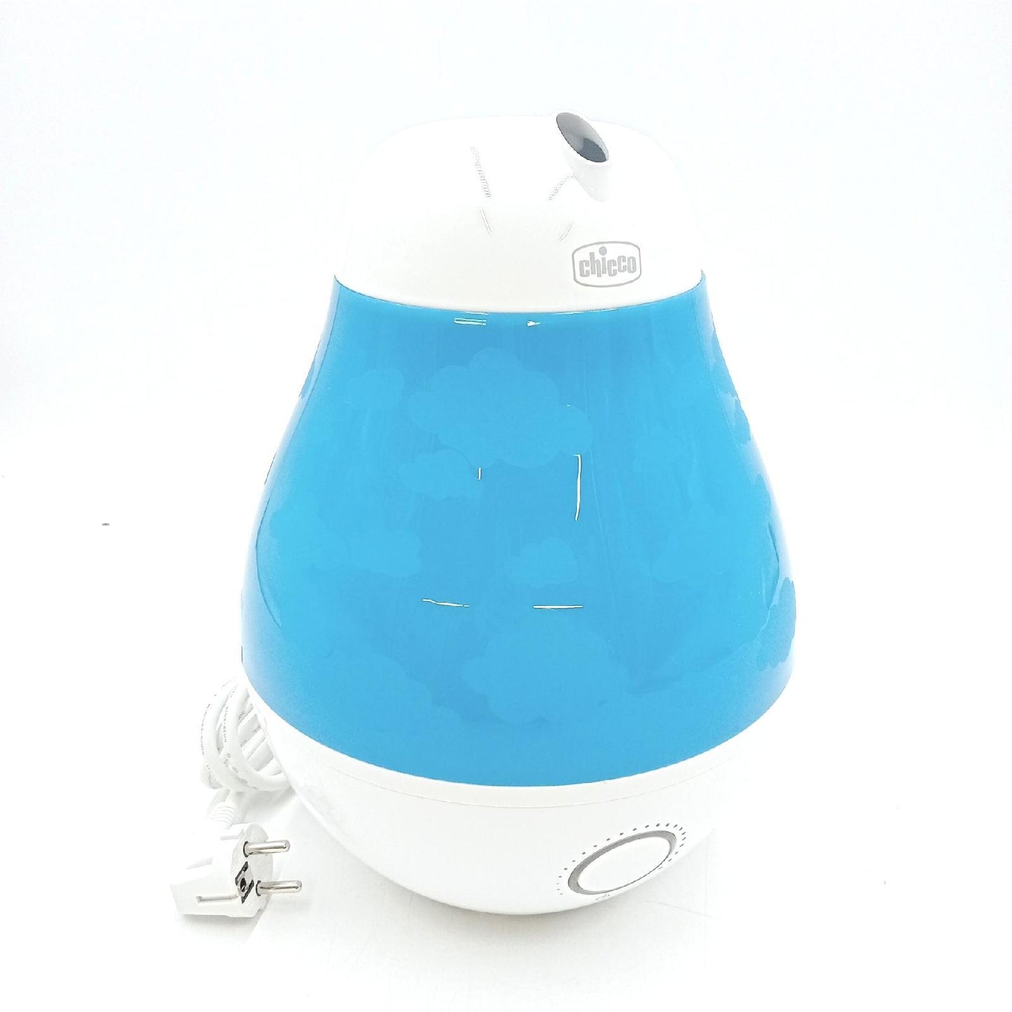 Chicco Humi Ambient, Raumbefeuchter, Dampf, kombinierte Warm-/Kalt-Technologie, Touch-Taste zur Dampfregulierung, mit Behälter für Essenzen, Betriebsdauer 7 Stunden