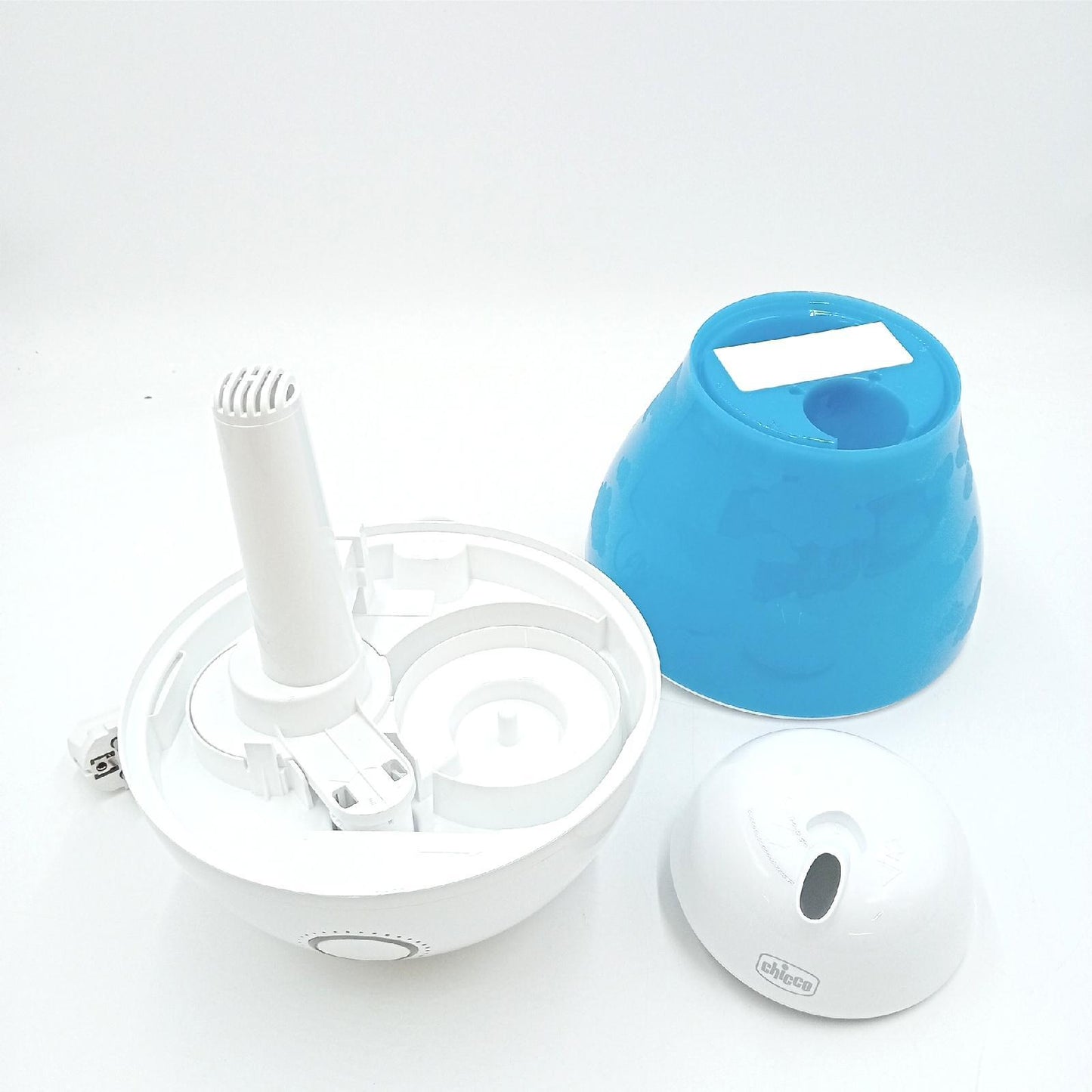 Chicco Humi Ambient, Raumbefeuchter, Dampf, kombinierte Warm-/Kalt-Technologie, Touch-Taste zur Dampfregulierung, mit Behälter für Essenzen, Betriebsdauer 7 Stunden