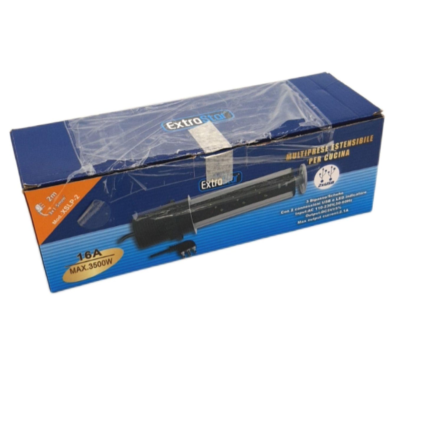 EXTRASTAR Schreibtischstecker Büro Zubehör Modell 2 USB Italienische Steckdosen Praktisch