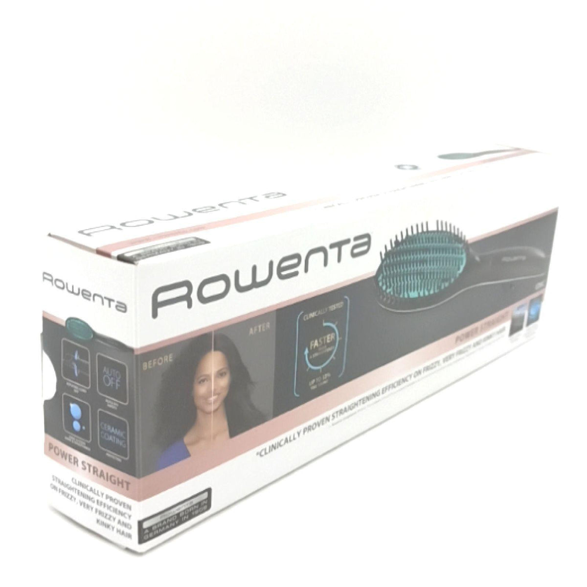 Rowenta Power Straight Brush Heat Time 45 Heißluftbürste CF5820 schwarz