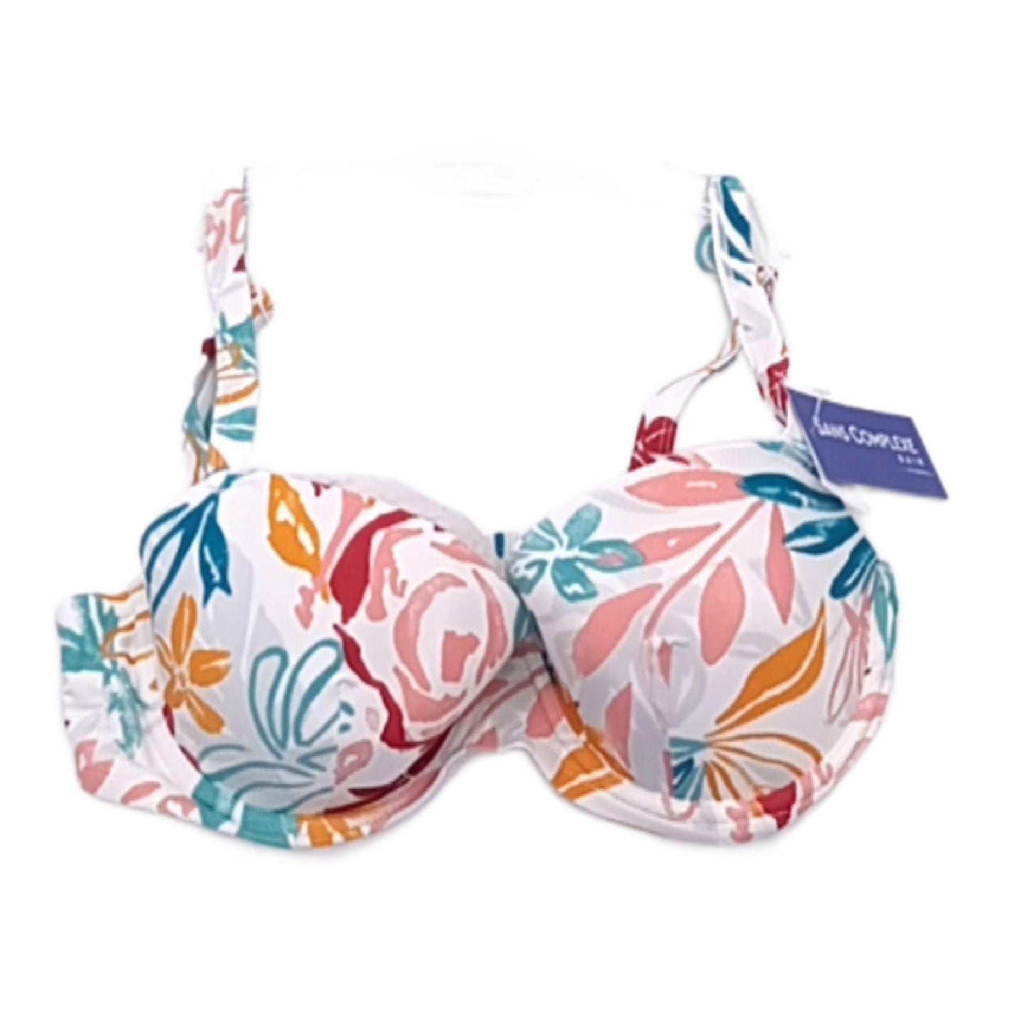 Sans Complexe Bikinioberteil Damenmode Giardino 78HAG07 Blumendesign Weiß 85D Strand