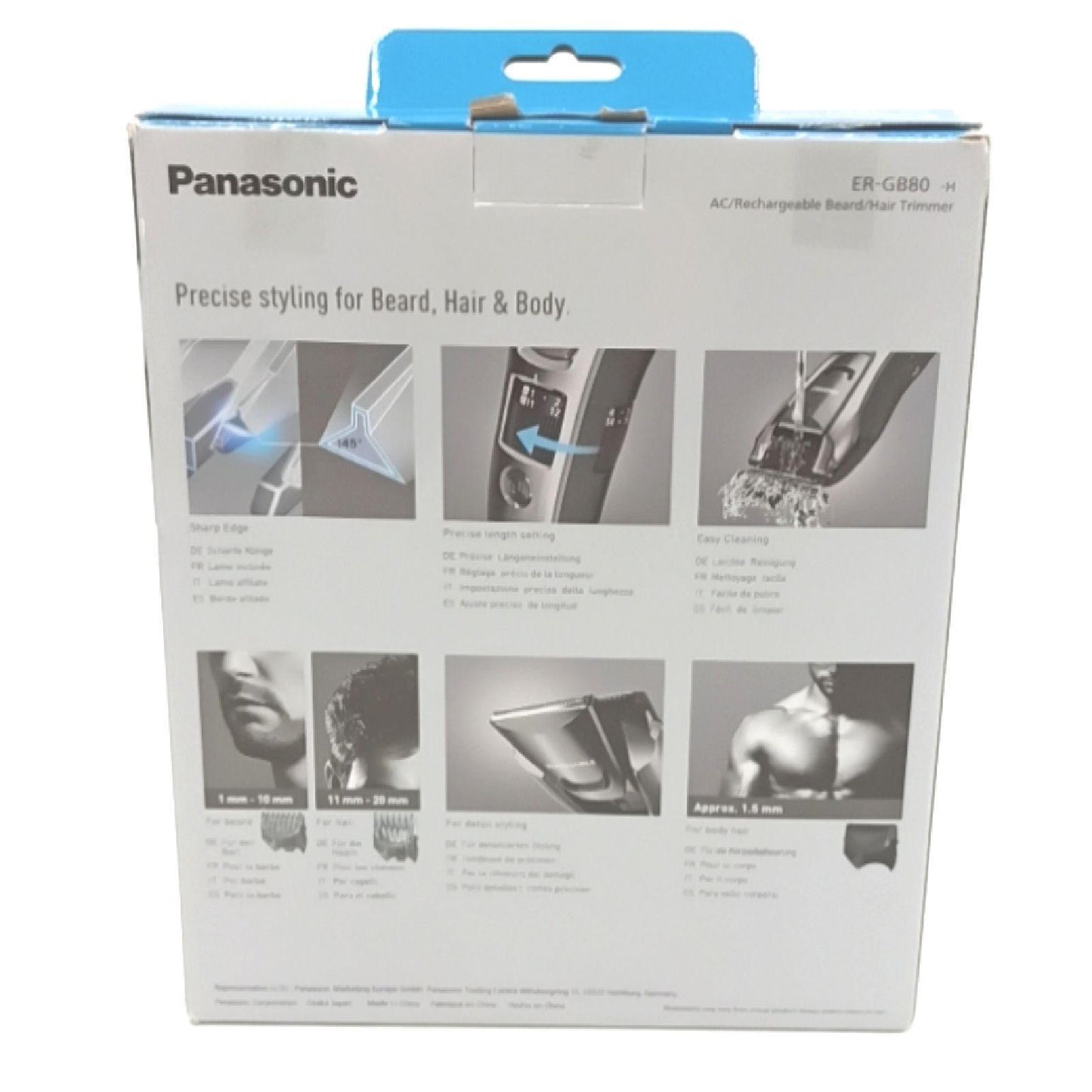 Panasonic Haarschneider Bartschneider Körperpflege Präzisionstrimmer Dunkelsilber Pflege