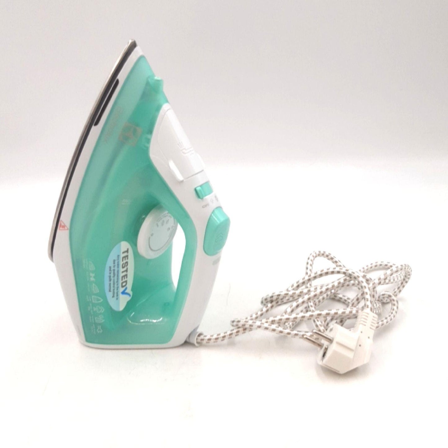 Electrolux edb1720 – Bügeleisen (vapor-seco Bügeleisen, Bügelsohle Edelstahl, 1,95 m, 80 g/min, Mint Colour, weiß, 30 g/min)