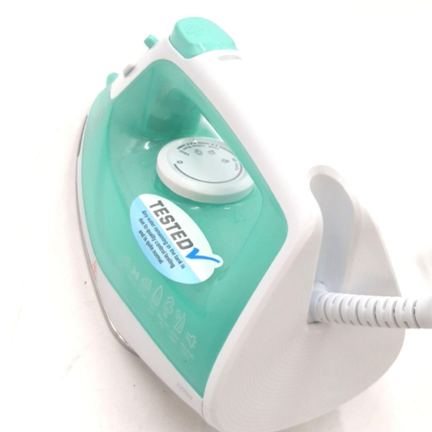 Electrolux edb1720 – Bügeleisen (vapor-seco Bügeleisen, Bügelsohle Edelstahl, 1,95 m, 80 g/min, Mint Colour, weiß, 30 g/min)