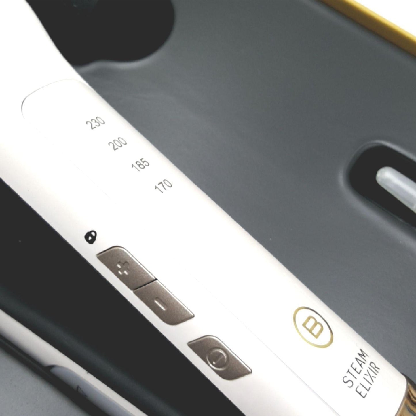 Bellissima Steam Elixir Glättung Dampf Glätteisen Keramik Arganöl 4 Temperaturen Schutzmatte