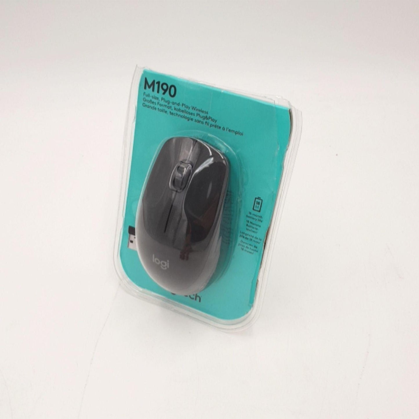 Logitech M190 Maus Wireless Design Ricurvo Ambidestro Batteria bis 18 Mesi (13,99)