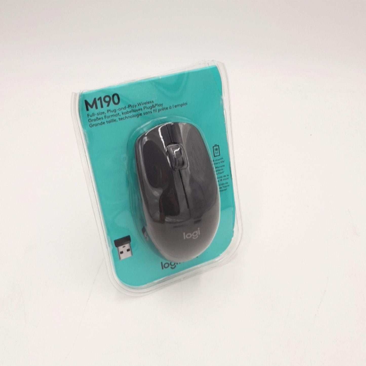 Logitech M190 Maus Wireless Design Ricurvo Ambidestro Batteria bis 18 Mesi (13,99)