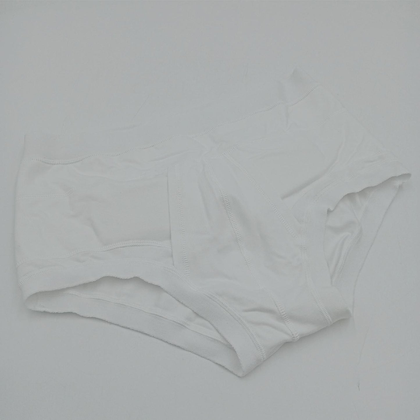 Slip mit niedriger Taille und Plüsch, Baumwolle, Weiß, Größe 6