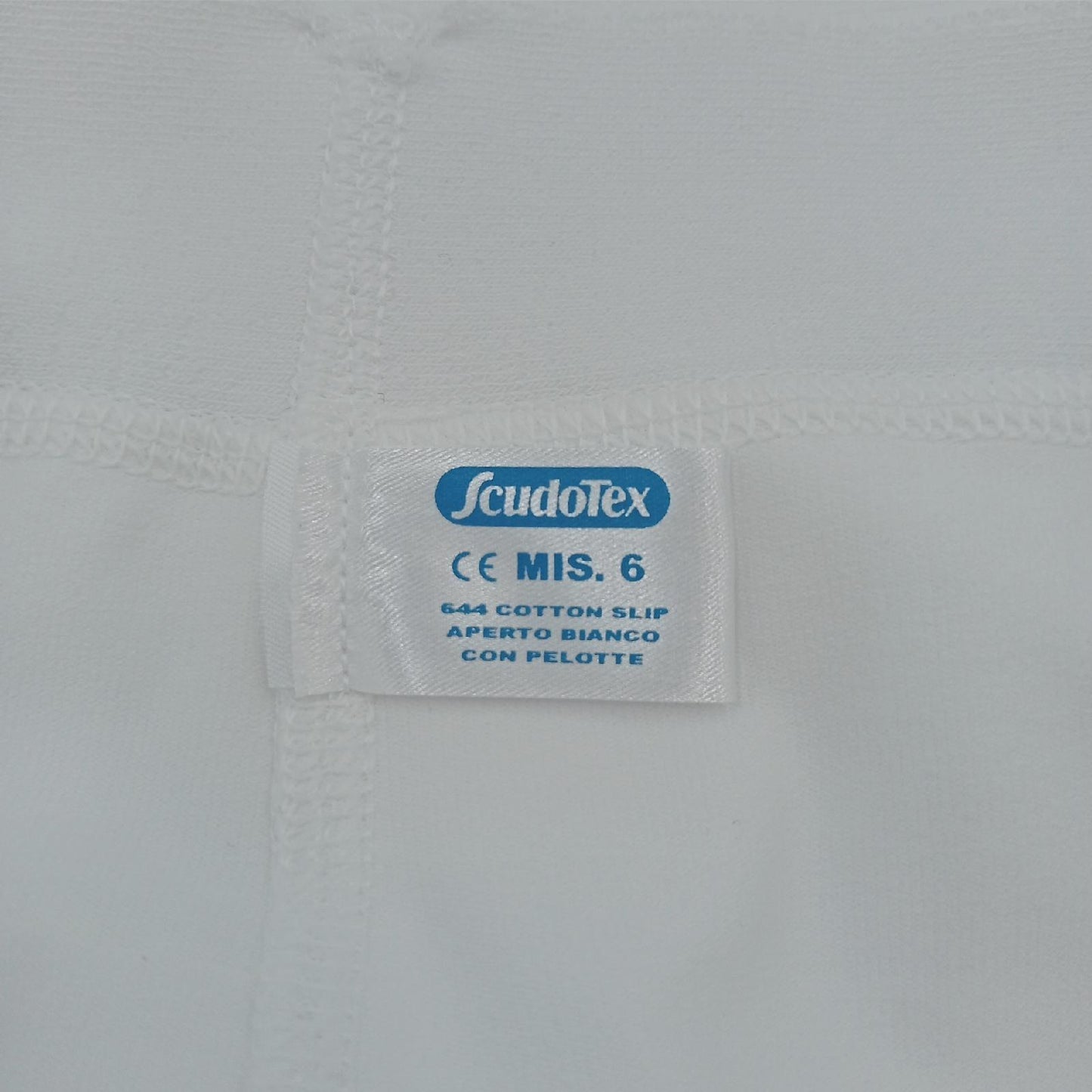 Slip mit niedriger Taille und Plüsch, Baumwolle, Weiß, Größe 6