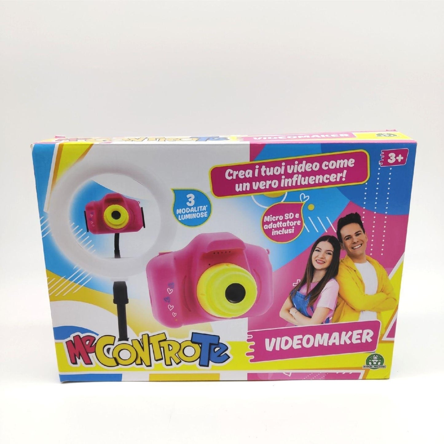 Giochi Preziosi Me Contro Te Studio Maker, Digitalkamera für Kinder mit verstellbarem Stativ, für Kinder von 4 bis 8 Jahren, Farbbildschirm 2 Zoll, 32G Karte, Schnellladung