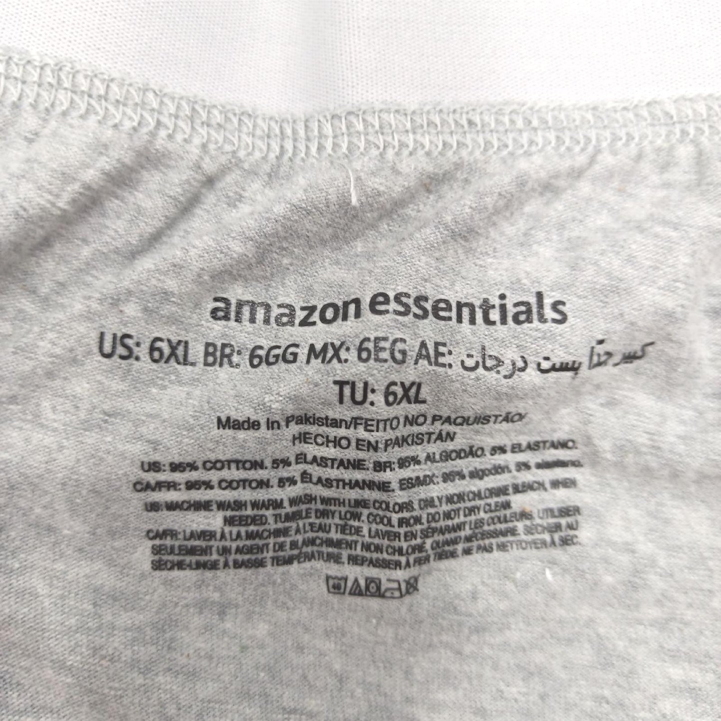 Amazon Essentials Herren Boxershorts Unterwäsche Große Größen 6XL Baumwolle Komfort 5er