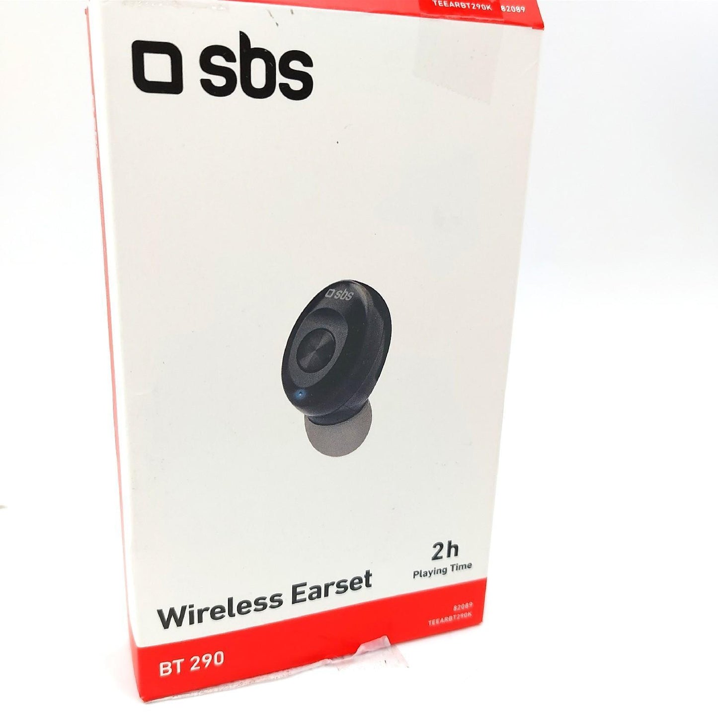 SBS Kabelloser Mono-Headset für Musik und Anrufe, integriertes Mikrofon, bis zu 2,5 Stunden Hörzeit, magnetische Ladestation mit USB-Anschluss