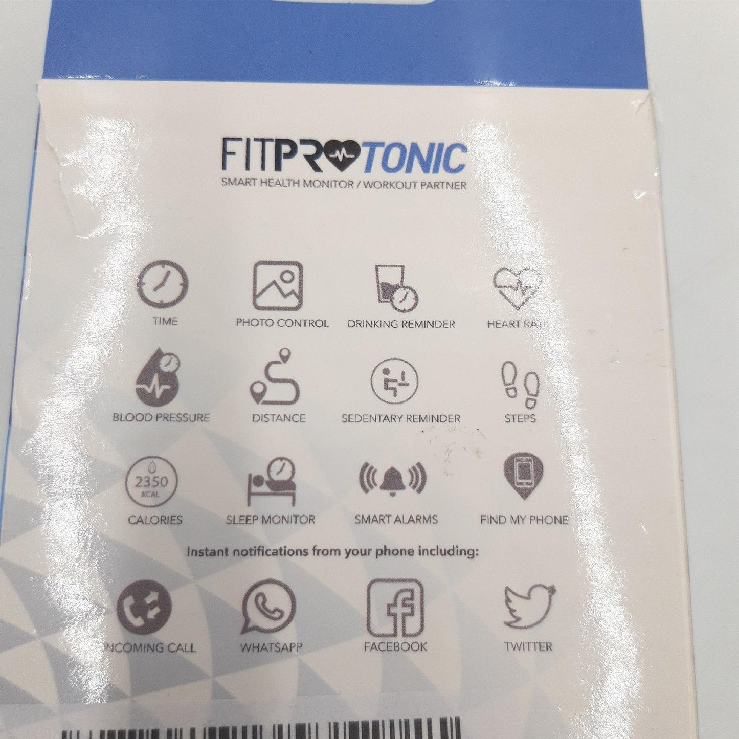 Kounga FitPro Tonic Activity Tracker mit Herzfrequenzmesser, Schrittzähler, Kalorien und Schlaf-Smart-Band