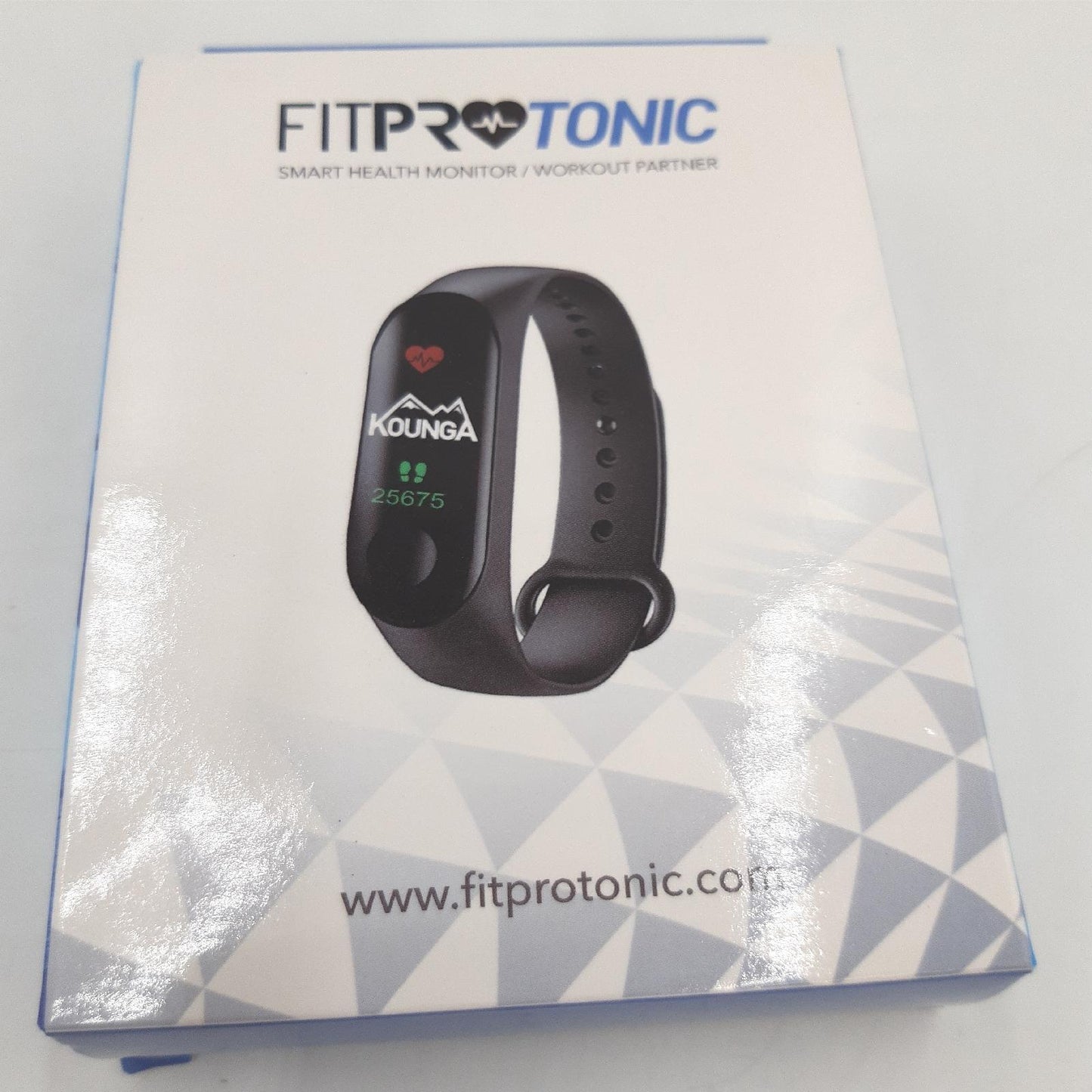 Kounga FitPro Tonic Activity Tracker mit Herzfrequenzmesser, Schrittzähler, Kalorien und Schlaf-Smart-Band
