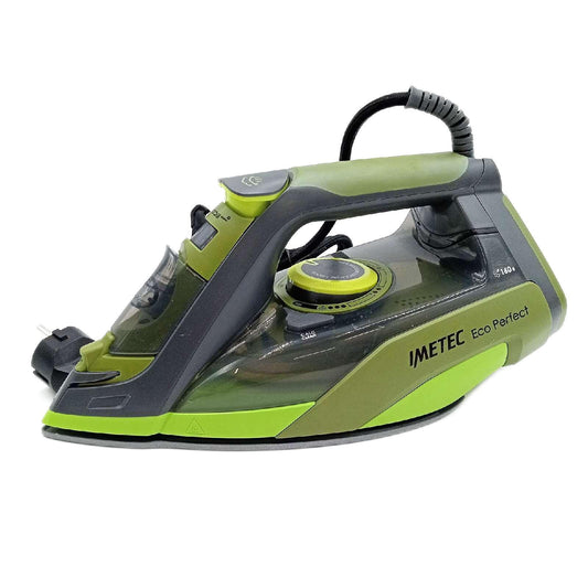 Imetec Eco Perfect Dampfbügeleisen, hervorragende Ergebnisse mit -0.35 Wasserverbrauch und -0.25 Energieverbrauch, Pro Ceramic beschichtete Sohle, dreifacher Kalkschutz, 2400 W