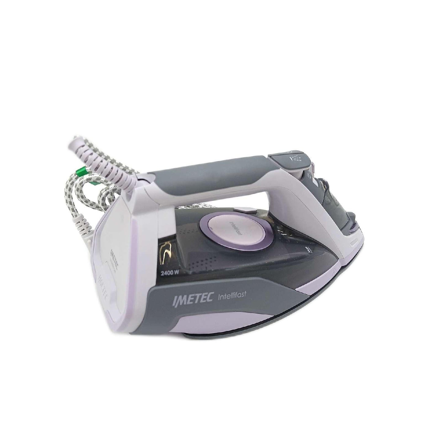 Imetec Intellifast, Dampfbügeleisen,Ceramic Diamond Bügelsohle,Intelli System Technologie,Automatische Dampf und Temperatureinstellung,Dreifacher Anti-Kalk-Schutz, 2400 W,1.90m Kabel