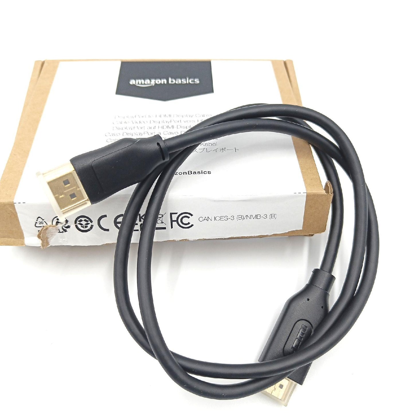 AmazonBasics Kabel Verbindungstechnik DisplayPort auf HDMI 09 Meter Adapter Konverter