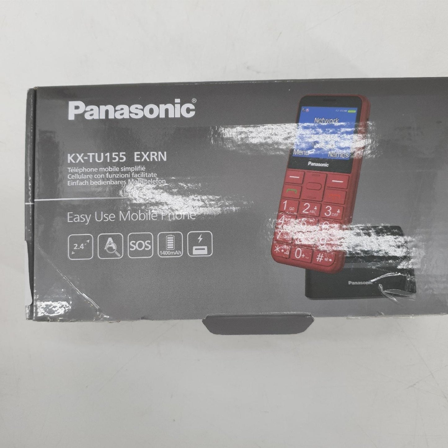 Panasonic Mobiltelefon Seniorenhandy Telekommunikation Essentials Komfort Großtasten UKW Funkkamera Rot