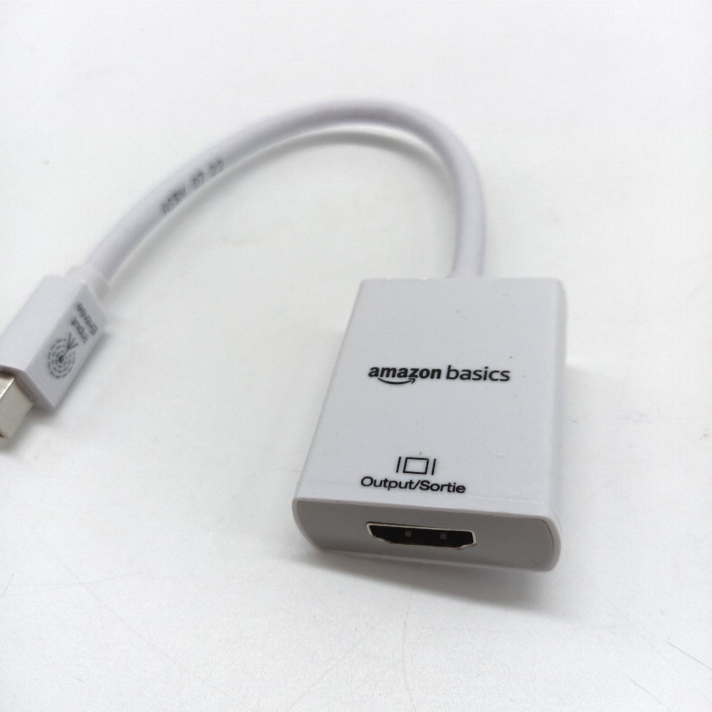 Amazon Basics Adapter Kabel Verbindung Mini DisplayPort auf HDMI Weiß kompatibel