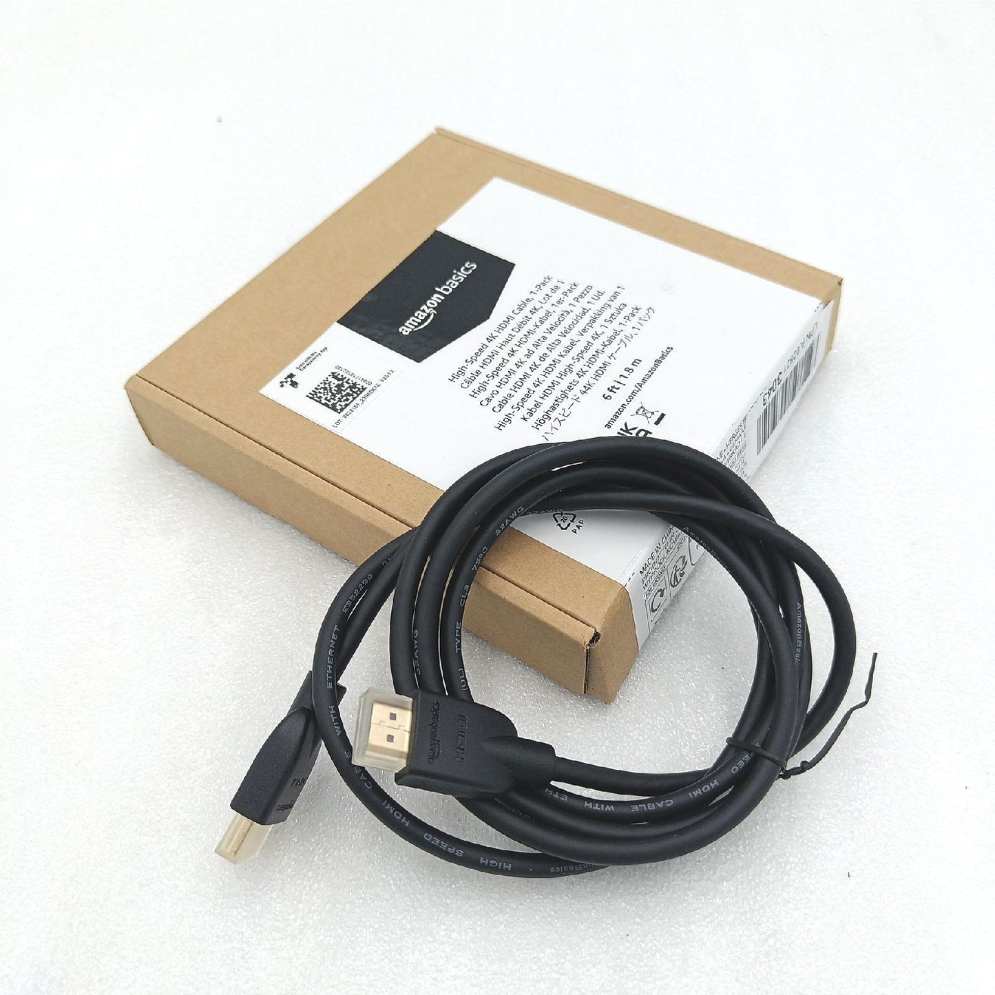 Amazon Basics HDMI Kabel Zubehör 4K HDMI Kabel 18 Gbit s Highspeed mit Ethernet