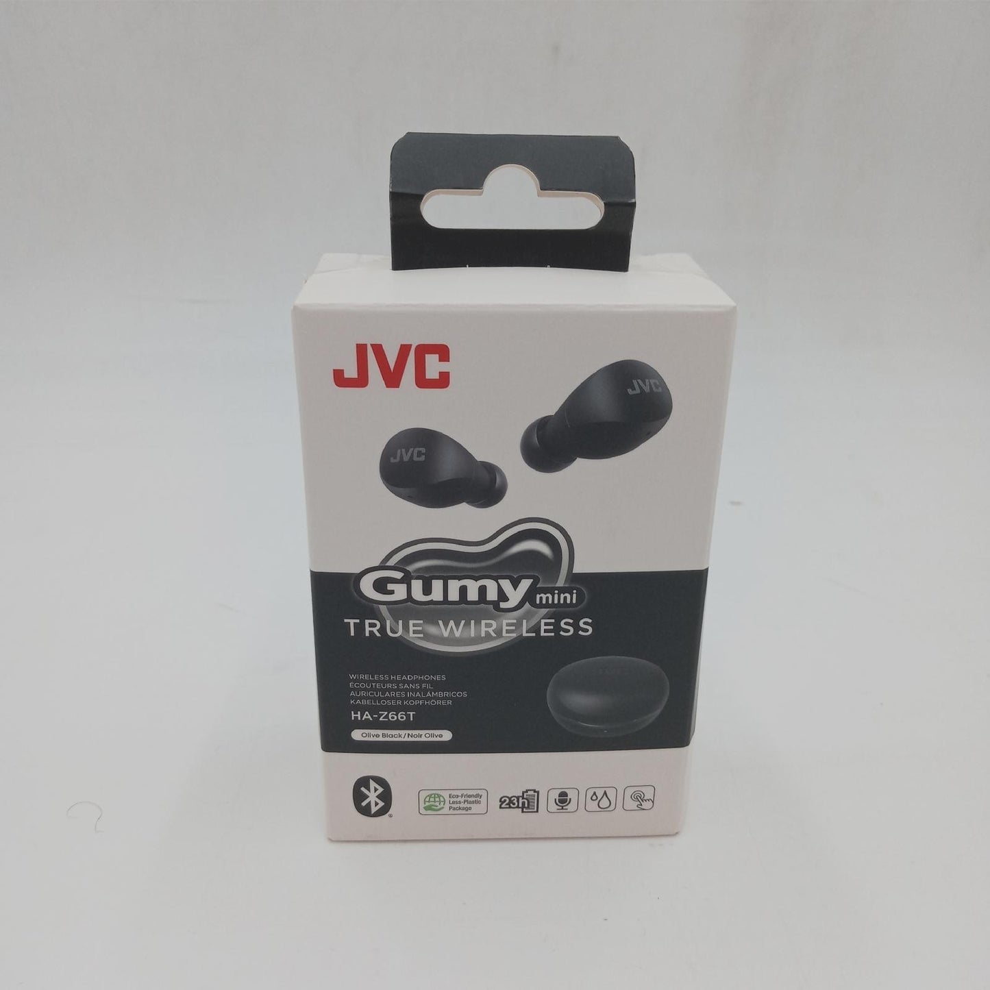 JVC HA-Z66T-B Gumy Mini Wireless Earbuds, klein, Ultraleicht, 3 Sound Modi (Bass/Clear/Normal), Wasserfest (IPX4), 23 Std. Akkulaufzeit, Bluetooth 5.1, (Schwarz HA-Z66T-B-E In-Ear