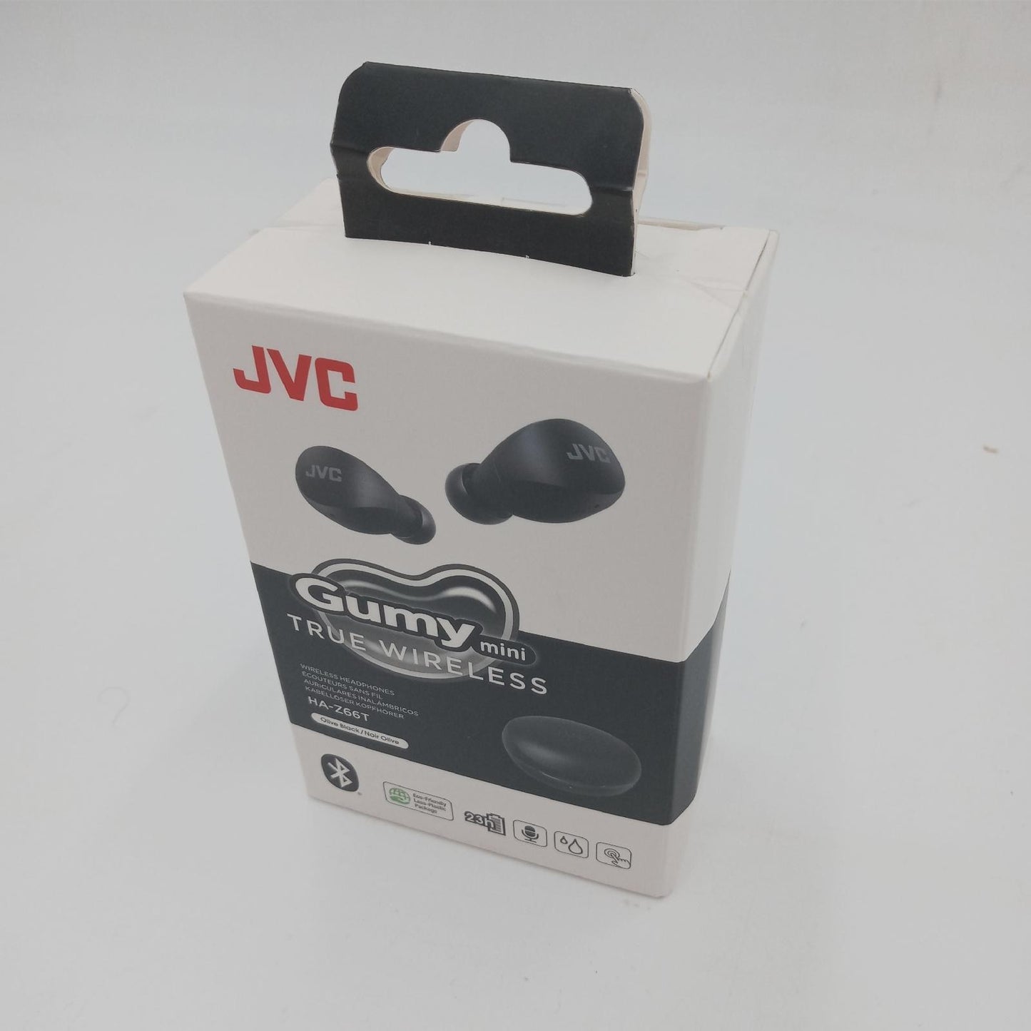JVC HA-Z66T-B Gumy Mini Wireless Earbuds, klein, Ultraleicht, 3 Sound Modi (Bass/Clear/Normal), Wasserfest (IPX4), 23 Std. Akkulaufzeit, Bluetooth 5.1, (Schwarz HA-Z66T-B-E In-Ear