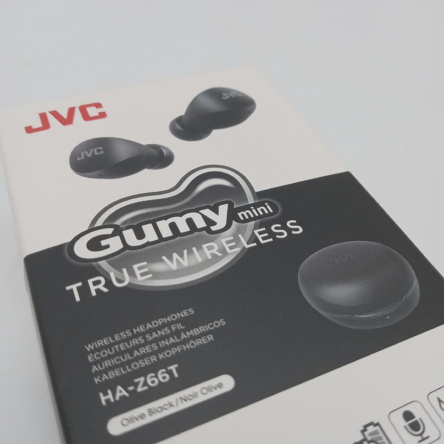 JVC HA-Z66T-B Gumy Mini Wireless Earbuds, klein, Ultraleicht, 3 Sound Modi (Bass/Clear/Normal), Wasserfest (IPX4), 23 Std. Akkulaufzeit, Bluetooth 5.1, (Schwarz HA-Z66T-B-E In-Ear