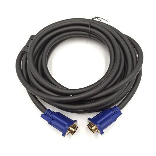 Vultech 5 m VGA – VGA-Kabel (VGA (D-Sub), VGA (D-Sub), Stecker/Stecker, Silber, schwarz)