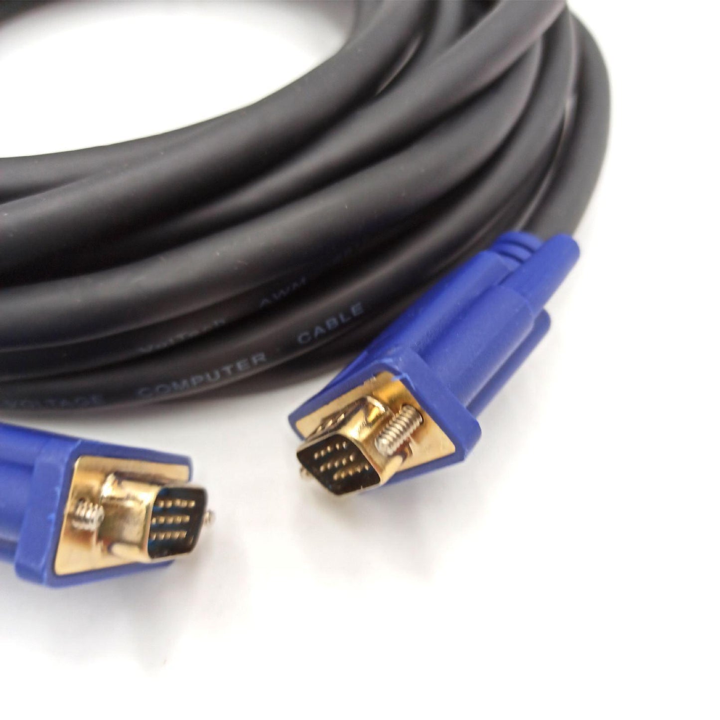 Vultech 5 m VGA – VGA-Kabel (VGA (D-Sub), VGA (D-Sub), Stecker/Stecker, Silber, schwarz)