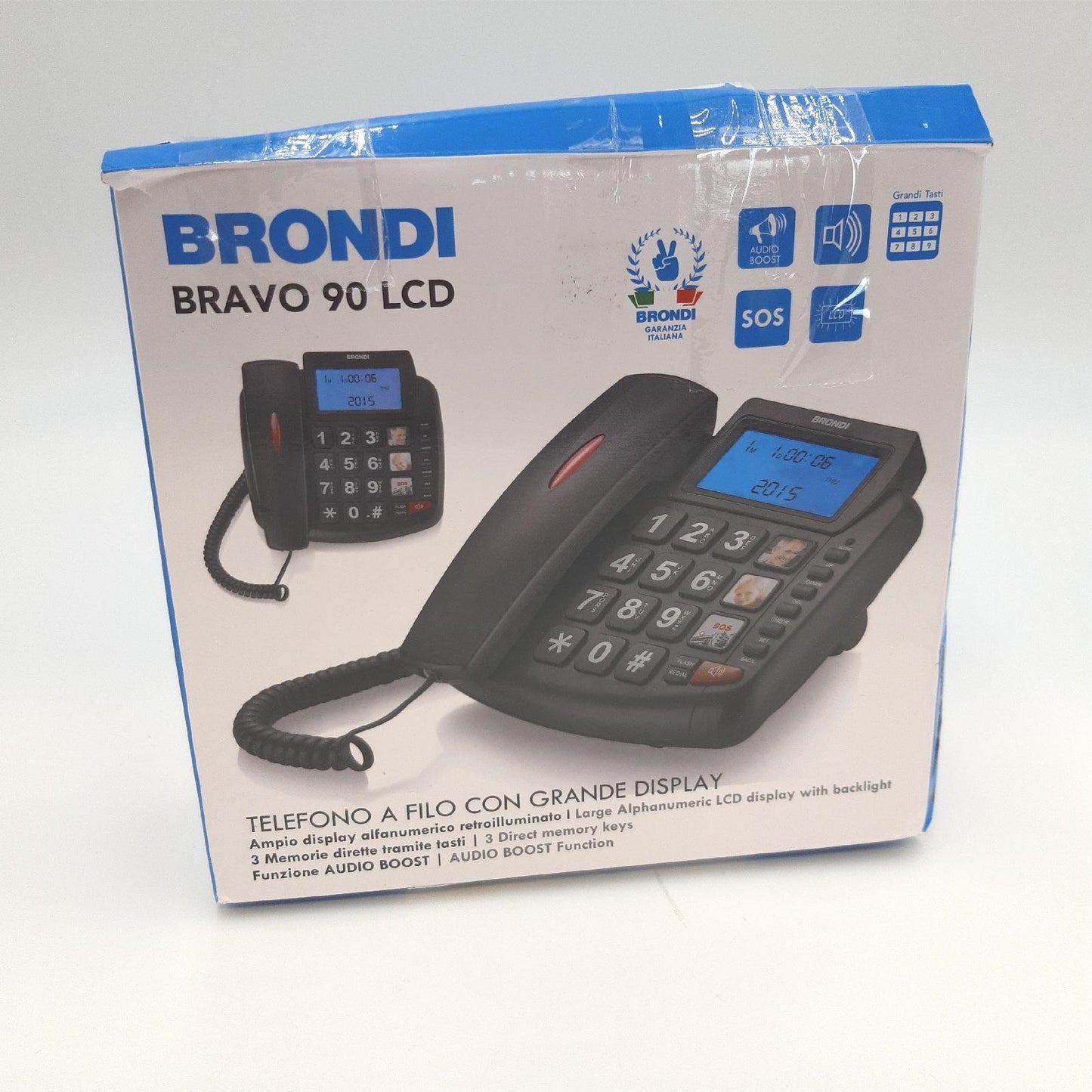 Brondi Bravo 90 LCD-Telefon, Schwarz