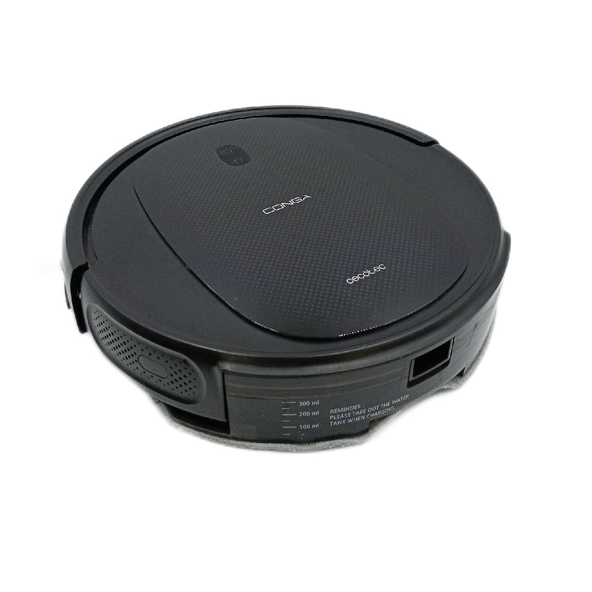 Cecotec Conga Quick & Clean Titanium Staubsaugerroboter Random Technologie  160 min Autonomie  1400 Pa  3 Leistungsstufen und Spülen  Jalisco-Bürste  Fernbedienung  5792  Schwarz