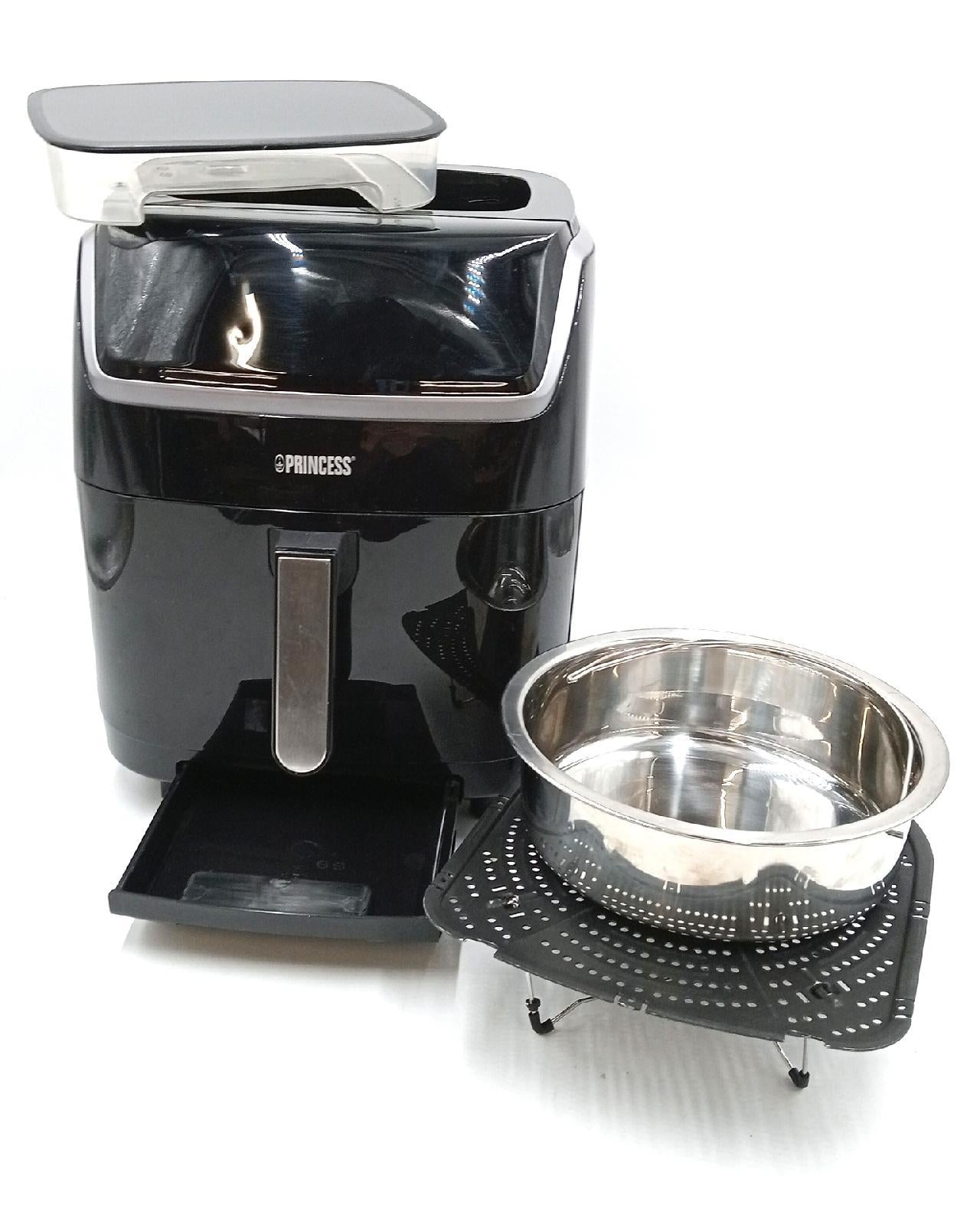 Princess Dampfgarer 2in1 Dampf Airfryer 6 5 l Volumen 8 Programme 1700 Watt bis zu 9 Personen 01.182080.01.001 schwarz888 zuhause