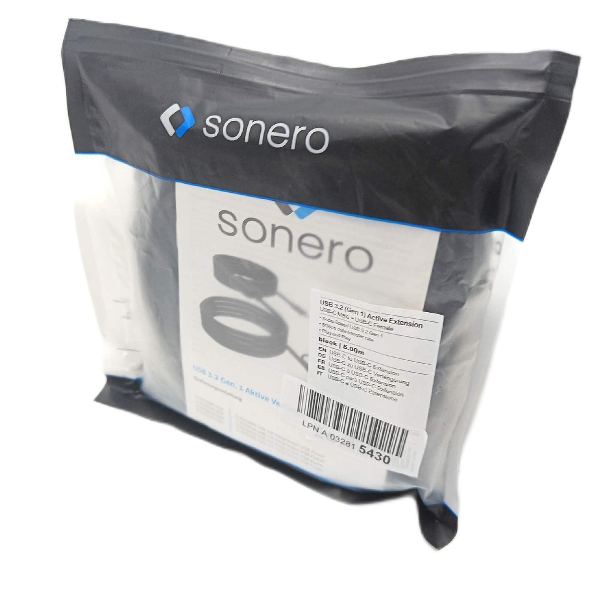 Sonero USB 3.2 Verlängerungskabel USB-C aktiv 5 GB/s Signalverstärker 5 0m