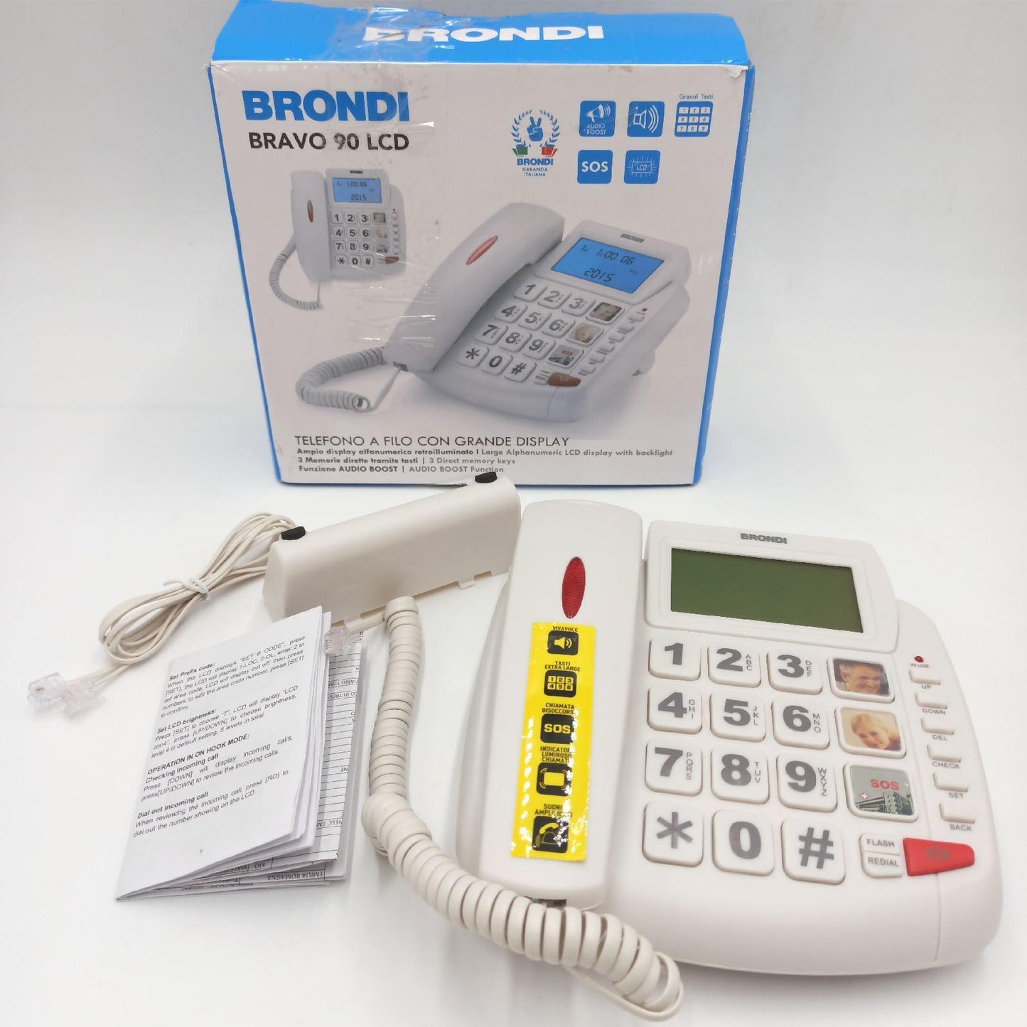 Brondi Bravo 90 LCD-Telefon, Schwarz