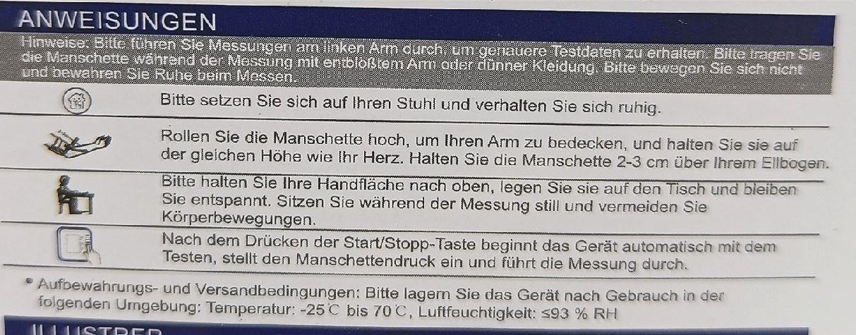 CAZON Blutdruckmessgerät Oberarm Digitalanzeige Gesundheit Monitoring