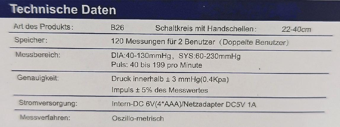 CAZON Blutdruckmessgerät Oberarm Digitalanzeige Gesundheit Monitoring