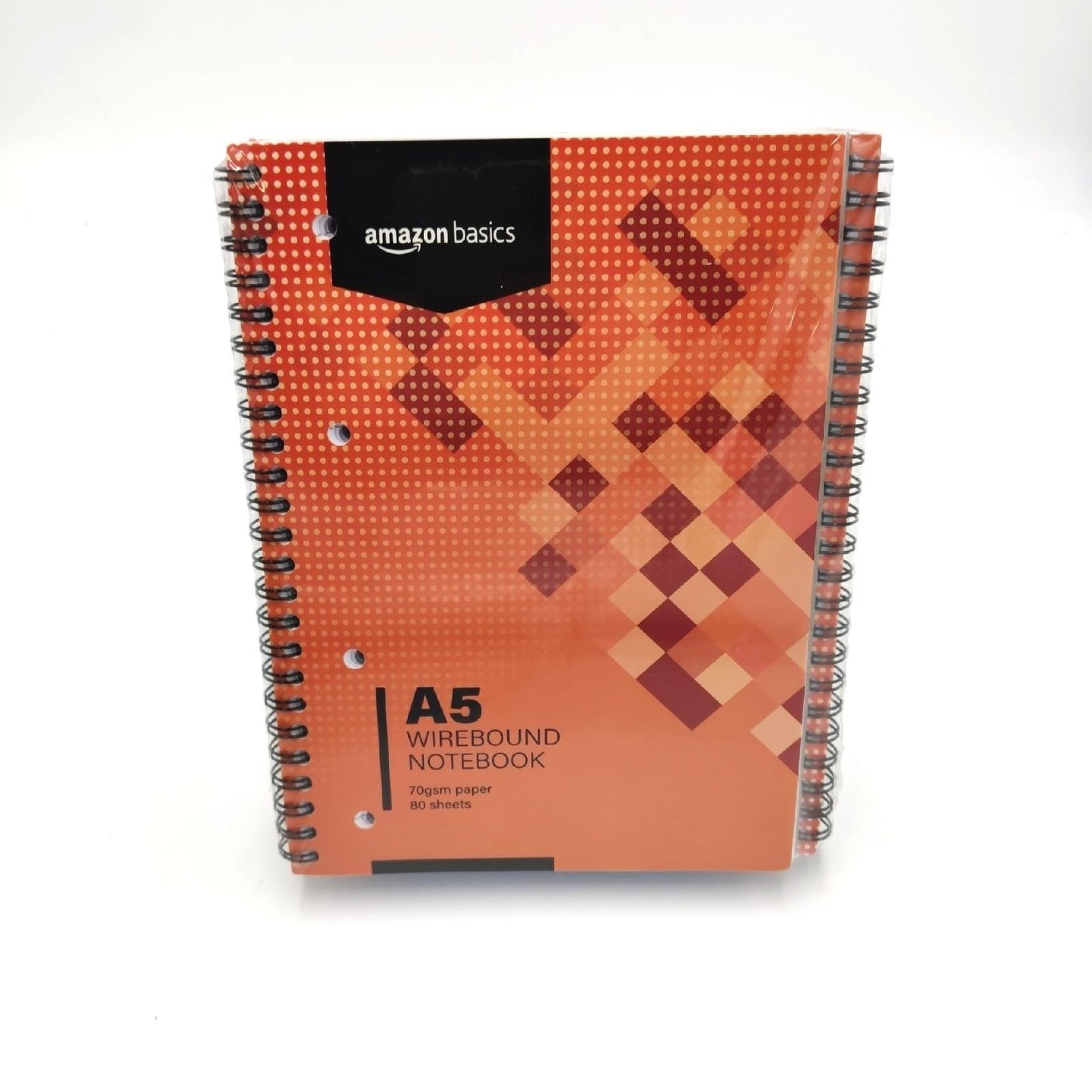 Amazon Basics Notizblock Schreibwaren A5 Spiralblock Weiß 80 Blatt 160 Seiten
