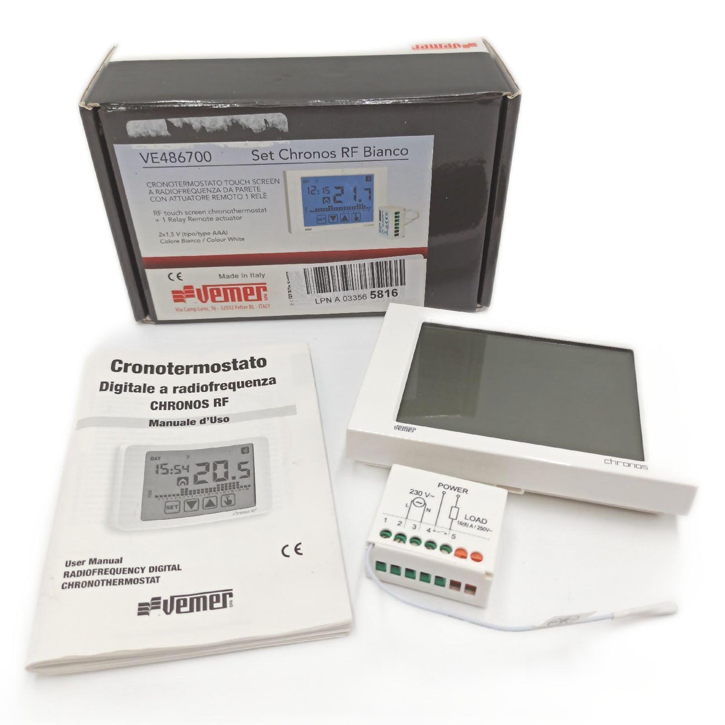 Vemer Spa VE486700 Thermostat, Weiß