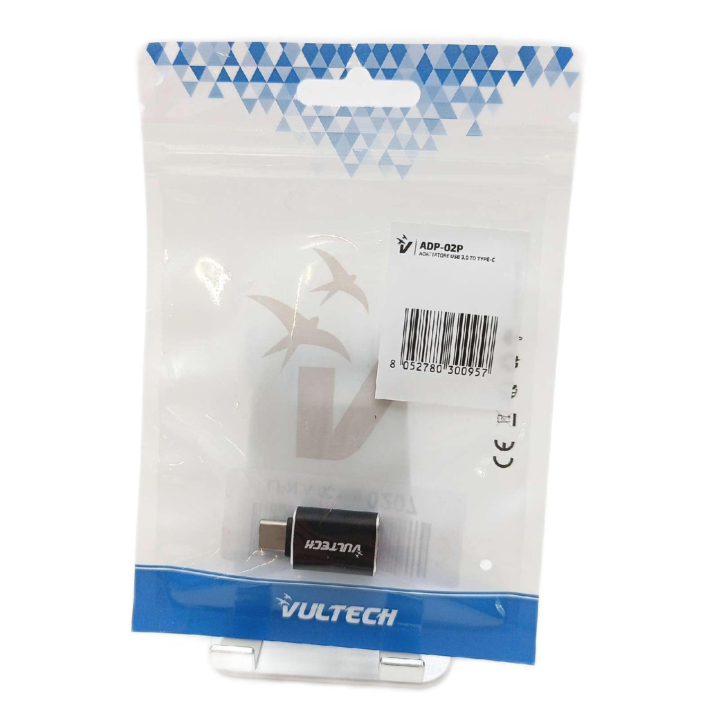 Vultech USB 3.0 to Type C ADP-02P Datenübertragung Adapter für MacBook Pro, Samsung und Huawei Schwarz