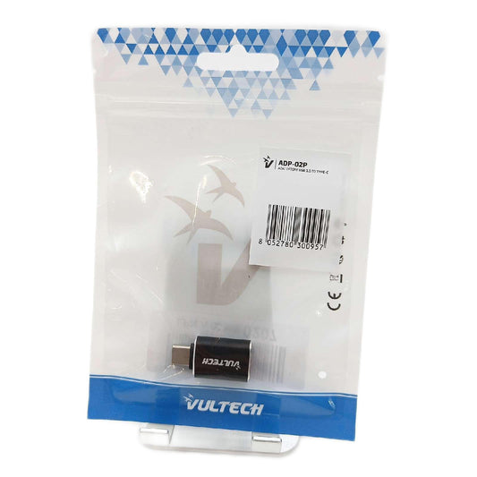 Vultech USB 3.0 to Type C ADP-02P Datenübertragung Adapter für MacBook Pro, Samsung und Huawei Schwarz