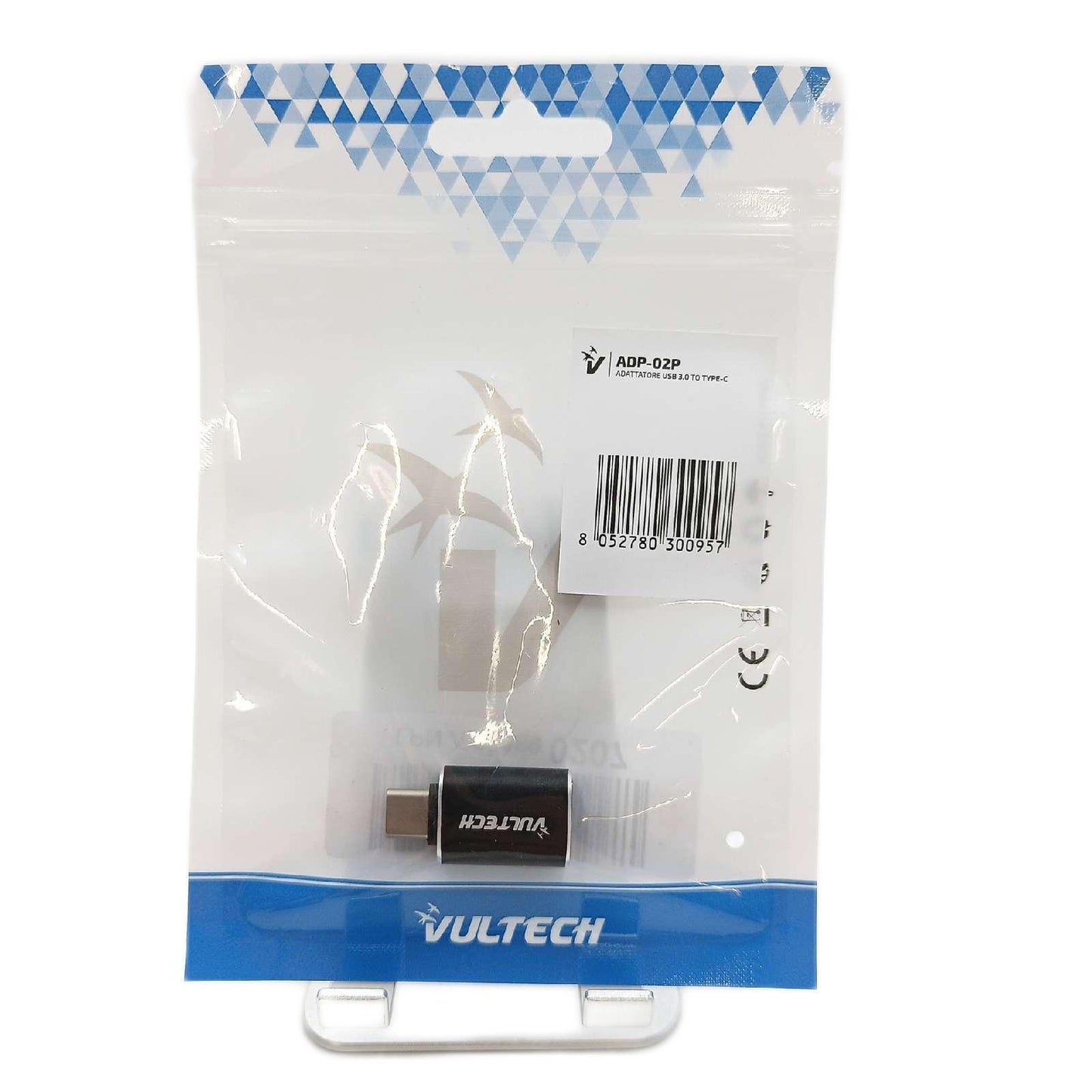 Vultech USB 3.0 to Type C ADP-02P Datenübertragung Adapter für MacBook Pro, Samsung und Huawei Schwarz