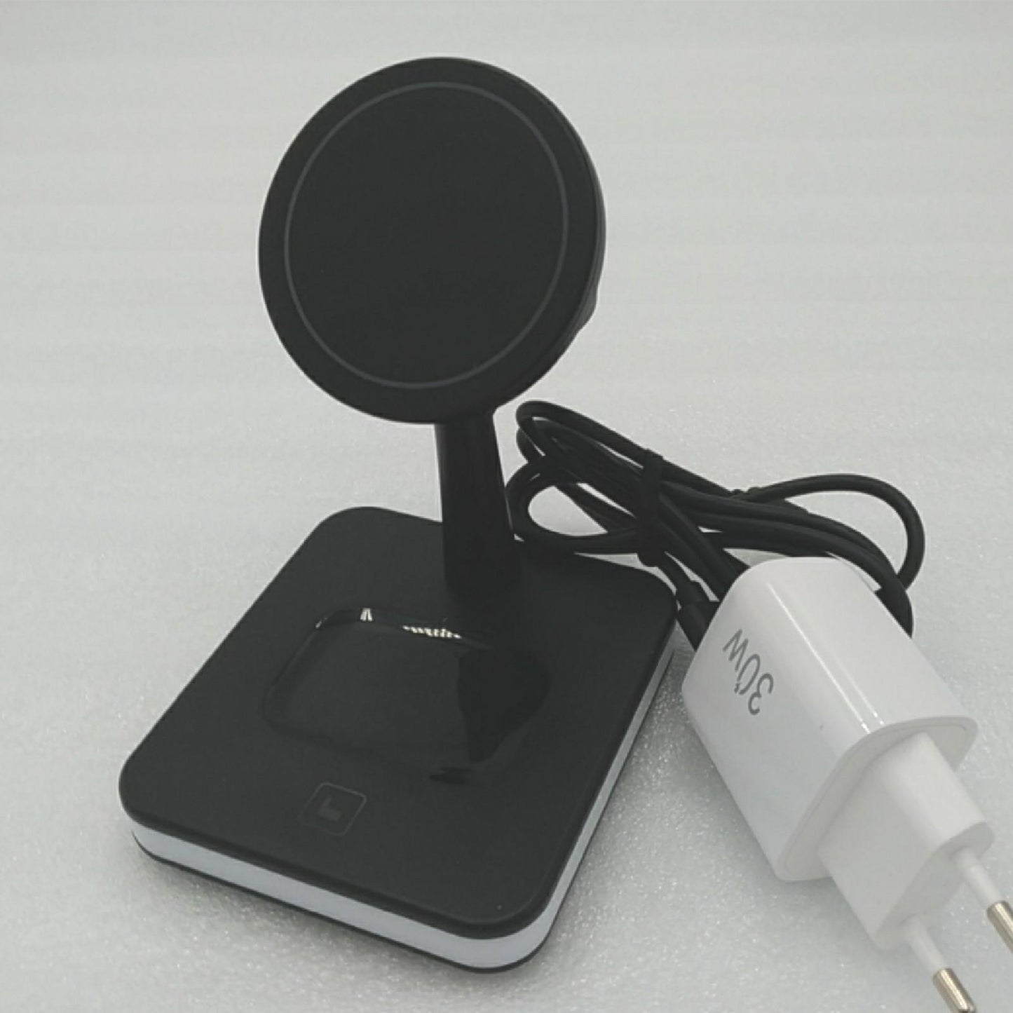 Magnetische kabellose Ladestation, Samaray 4 in 1 Tischlampenladegerät 15 W Schnellladestation mit 30 W Pd-Adapter