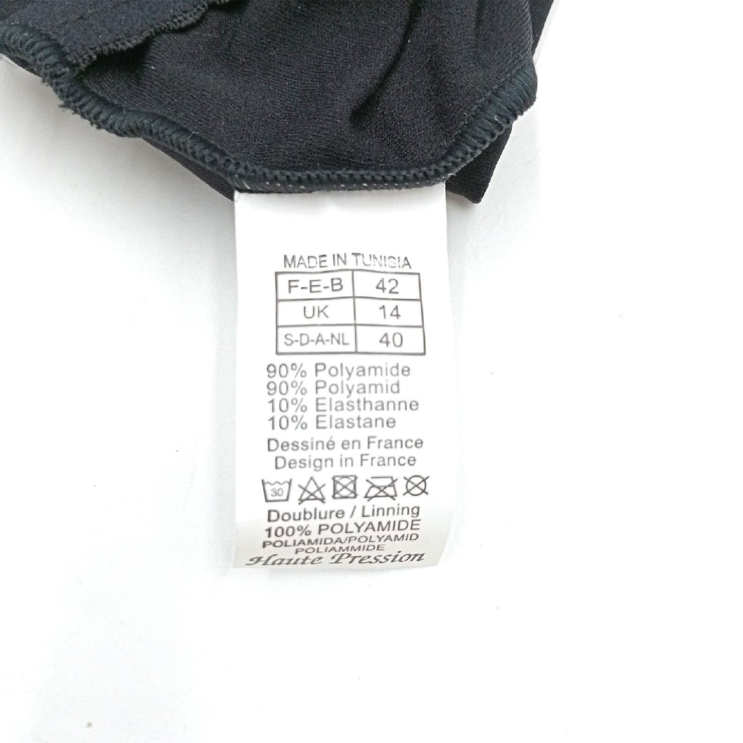 Haute Pression Badeanzug Damen Badekleidung A8002 Elegant Schwarz große 42