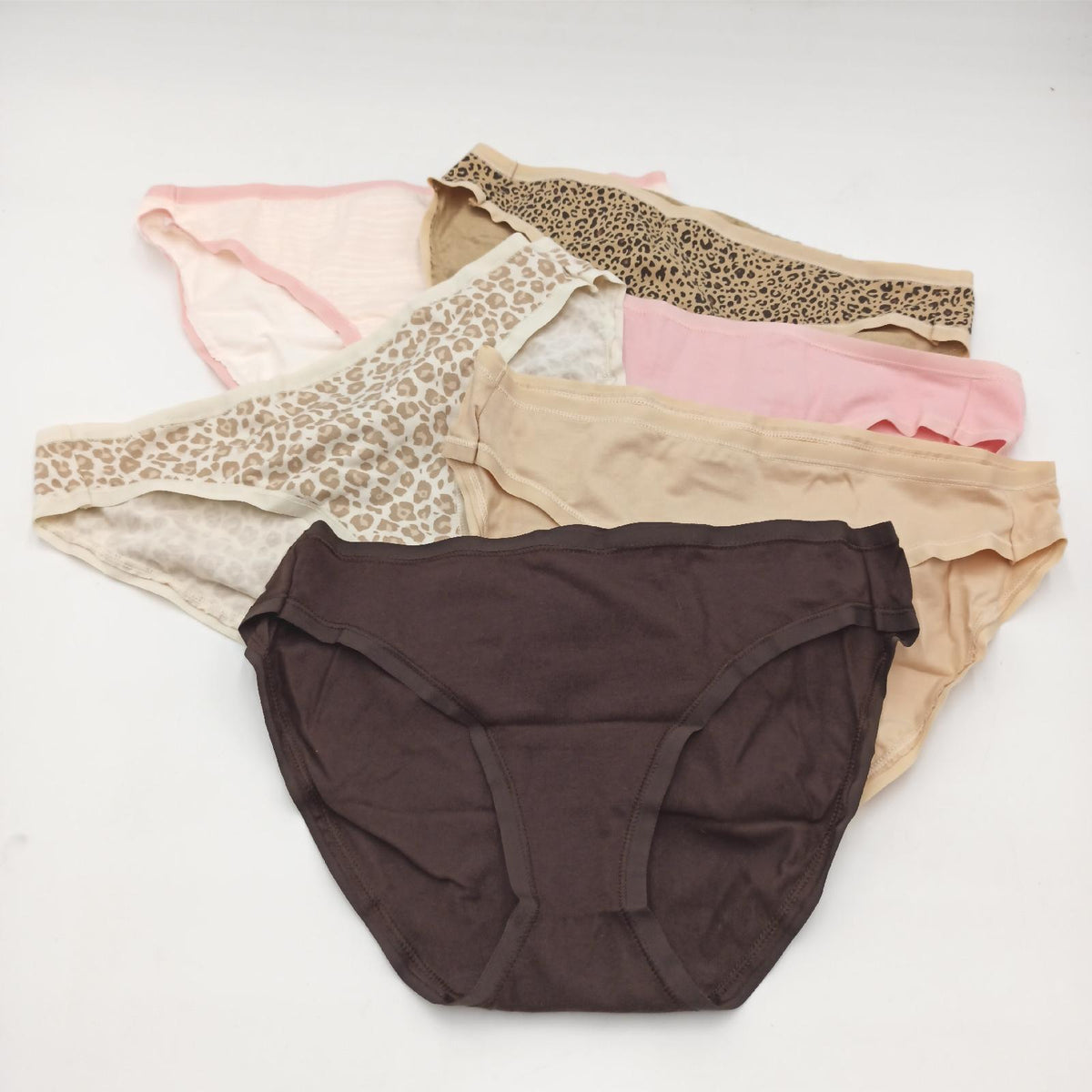 Amazon Essentials Damen Bikini Unterhosen Damenwäsche 6er Pack Leopardenmuster Mehrfarbig
